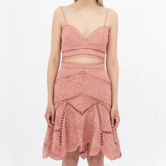 Lace eyelet halter and skirt - Picture 4 of 5